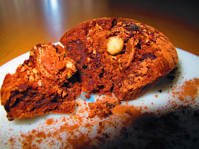 Muffin al cioccolato fondente, cannella e Rocher